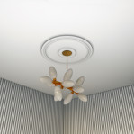 Розетка гіпсова гладка у сучасному стилі р-1016 б Ø660