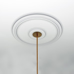 Розетка гіпсова гладка у сучасному стилі р-1016 б Ø660