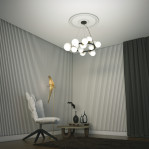 Розетка гіпсова гладка у сучасному стилі р-1016 б Ø660