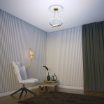 Розетка гіпсова гладка у сучасному стилі р-1017 а Ø410