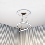 Розетка гіпсова гладка у сучасному стилі р-1017 а Ø410