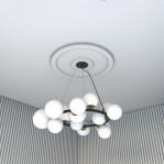 Розетка гіпсова гладка у сучасному стилі р-1017 б Ø660