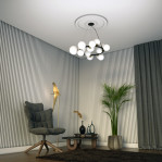 Розетка гіпсова гладка у сучасному стилі р-1017 б Ø660