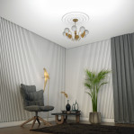 Розетка гіпсова гладка у сучасному стилі р-1018 б, Ø660