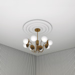 Розетка гіпсова гладка у сучасному стилі р-1018 б, Ø660