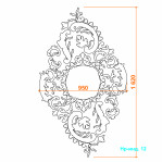 Набірна розетка Нр-Інд. 12 1620х950 мм. 