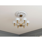 Розетка гіпсова ажурна з візерунком р-4а Ø395