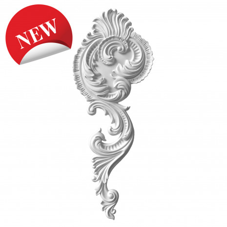 Ліпнина середник з гіпсу с-1001 h670х268мм