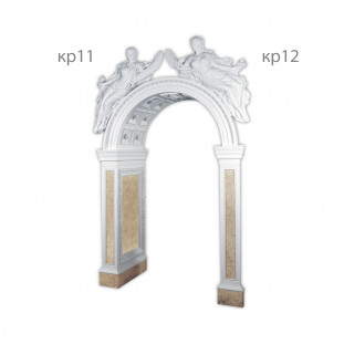 Крб-12 Статуя одягненої жінки, Кариатида з бетону.