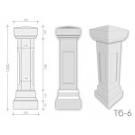 Гіпсова тумба балюстради Тб - 6 h1200 мм