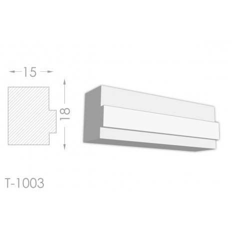 Тяга, молдинг з гіпсу т-1003