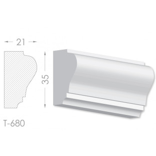 Тяга, молдинг з гіпсу т-680