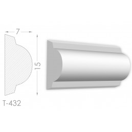 Тяга, молдинг з гіпсу т-432