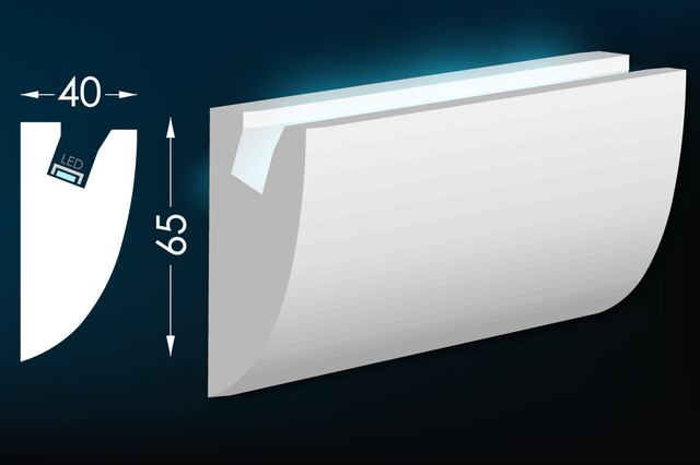 купить карниз для скрытого освещения Тс-17