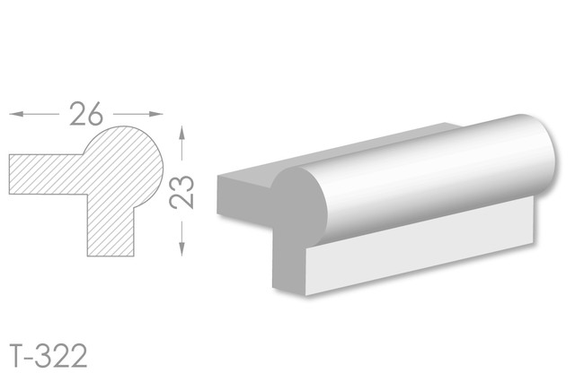 купить молдинг из гипса т-322 для декорирования